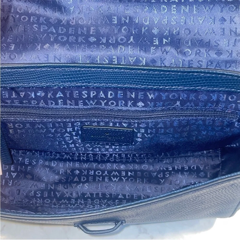 Kate Spade Riverside Emmie Textured Blue Crossbody Bag